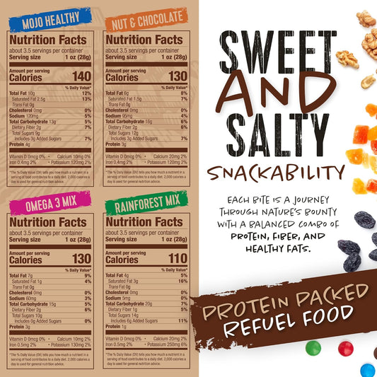 Trail Mix Snack Packs Variety 4 Bags, 3.5 oz Each