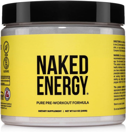 NAKED Energy Pure Pre Workout Powder, 50 Servings